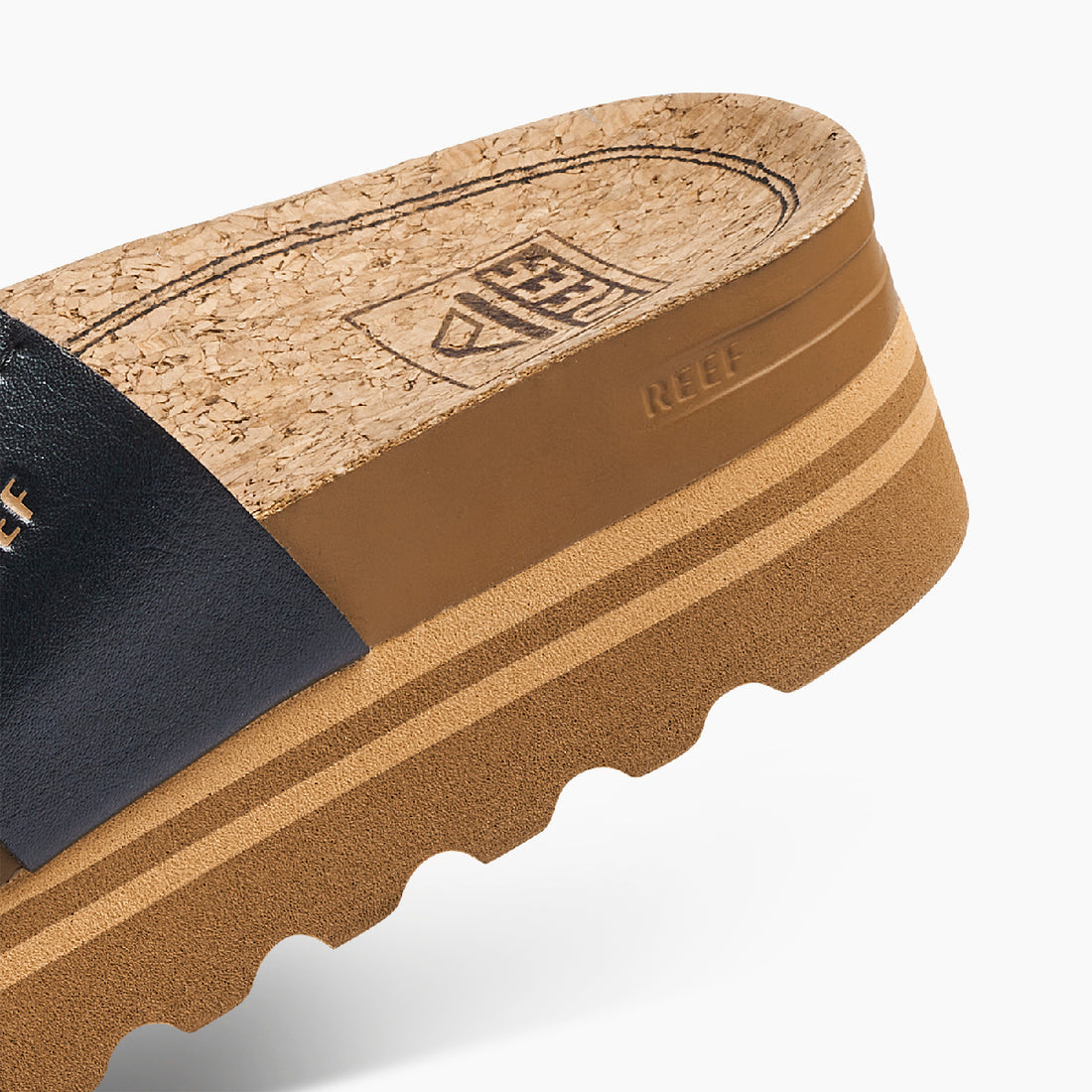 Reef Cushion Vista Hi Womens Sandal Black Braid 9