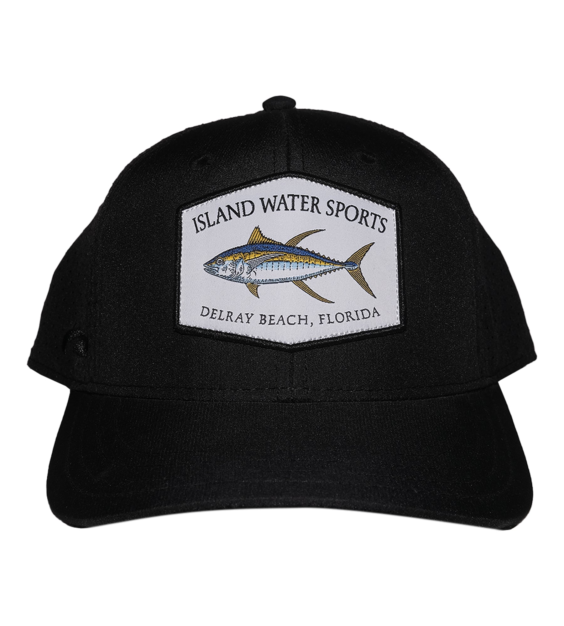 Island Water Sports Delray Beach Perforated Hat Tuna Black