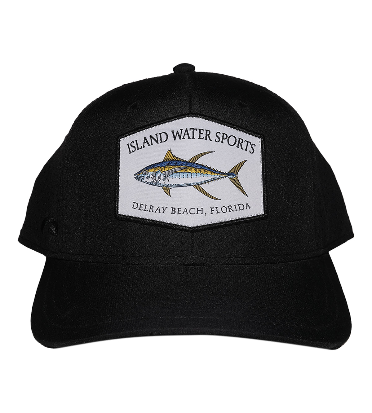 Island Water Sports Delray Beach Perforated Hat Tuna Black
