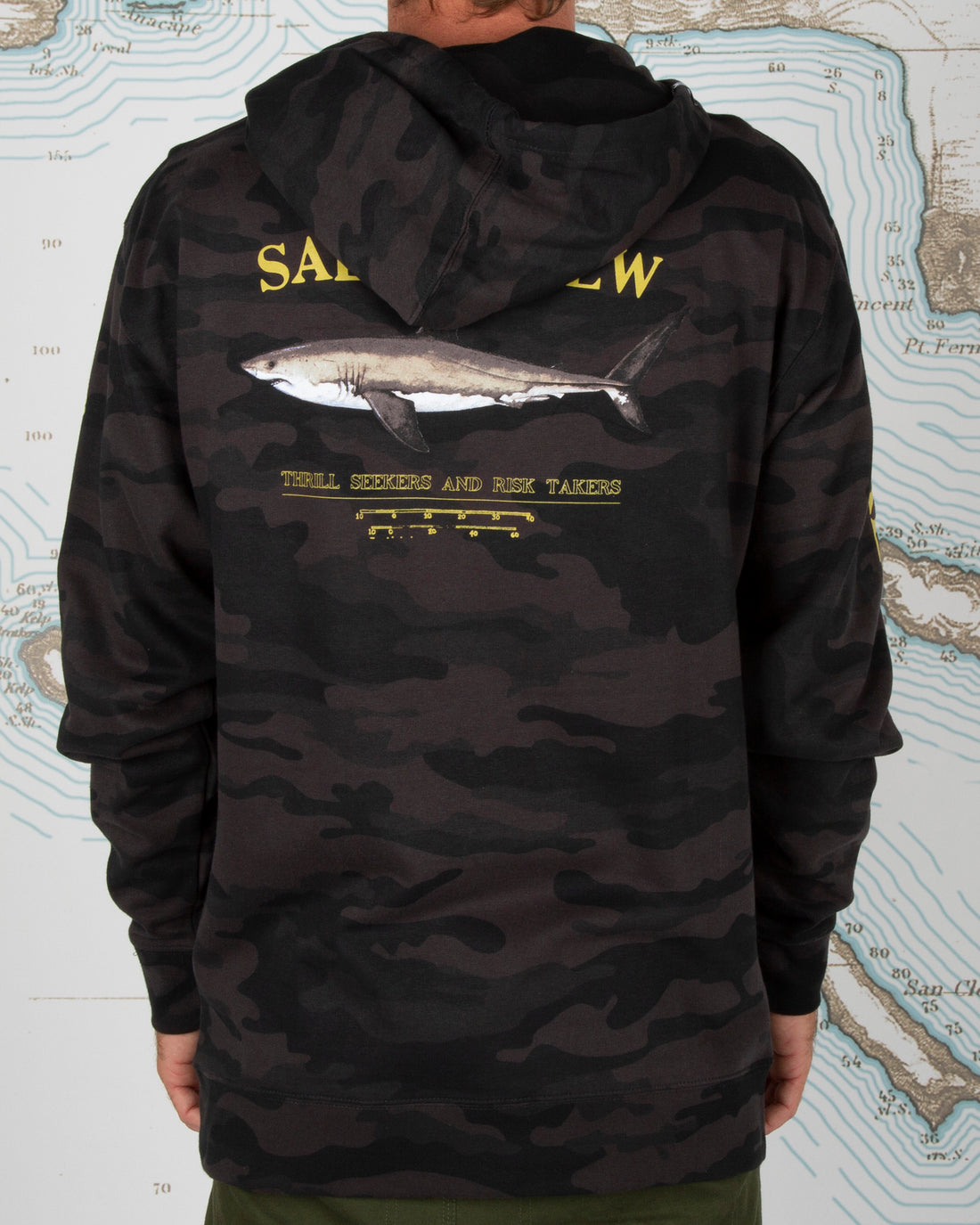 Salty Crew Bruce Hooded Fleece BlackCamo M