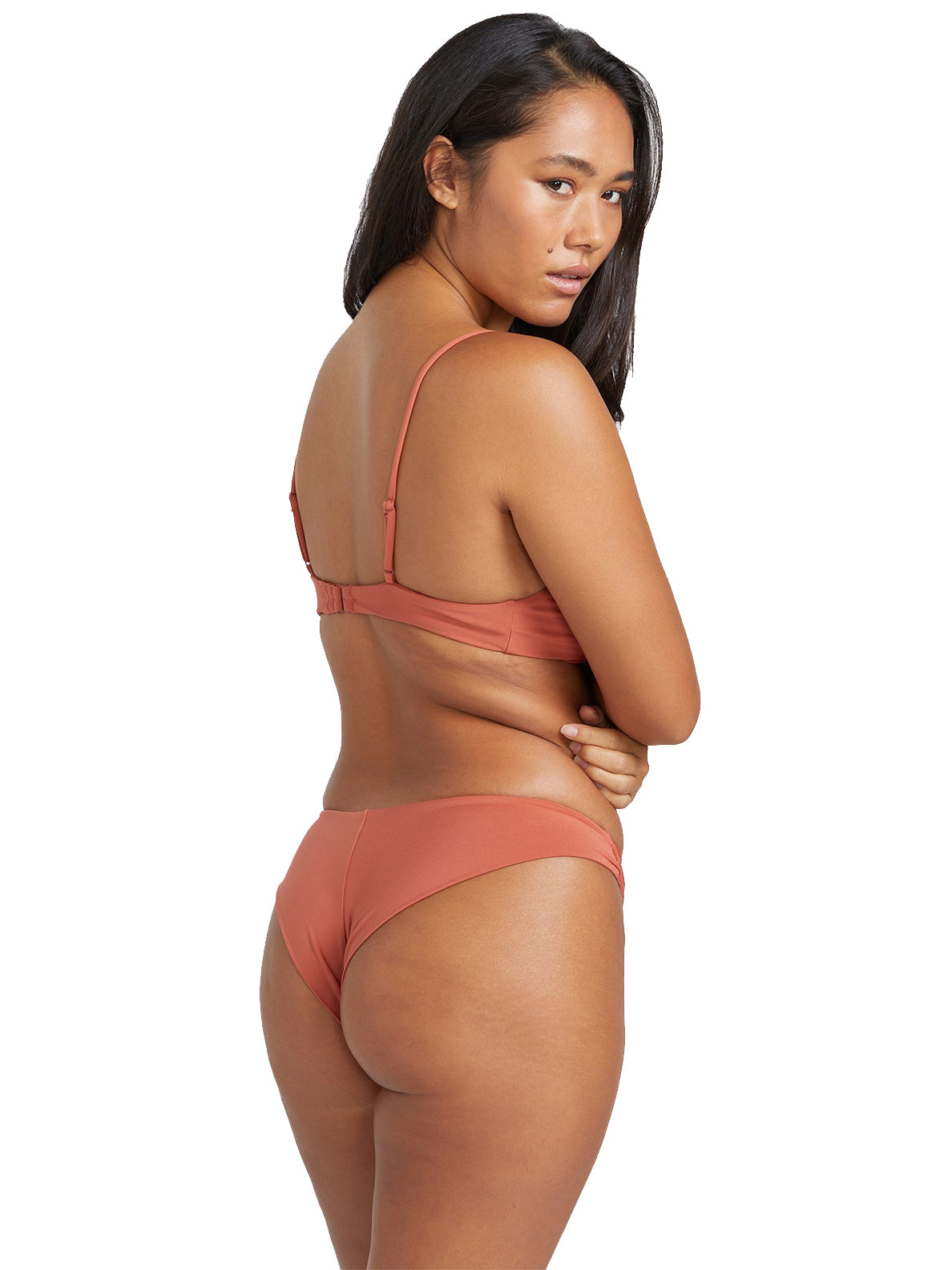 VOLCOM SIMPLY SEAMLESS CHEEKINI ROS-ROSEWOOD M