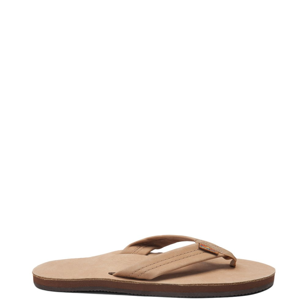 Rainbow Single Layer Leather Mens Sandal Sierra Brown S