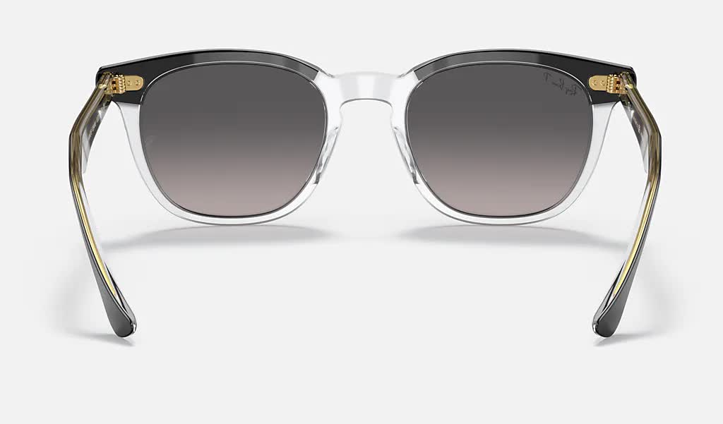 Ray Ban Hawkeye Polarized Sunglasses BlackTransparent GreyGradientPolar