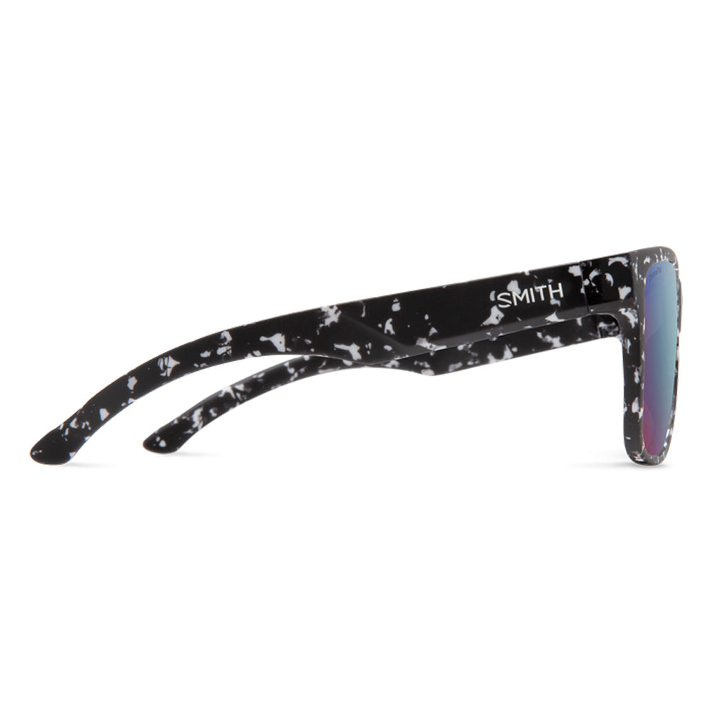Smith Lowdown XL 2 Polarized Sunglasses MatteBlkMarble VioletMirror Square
