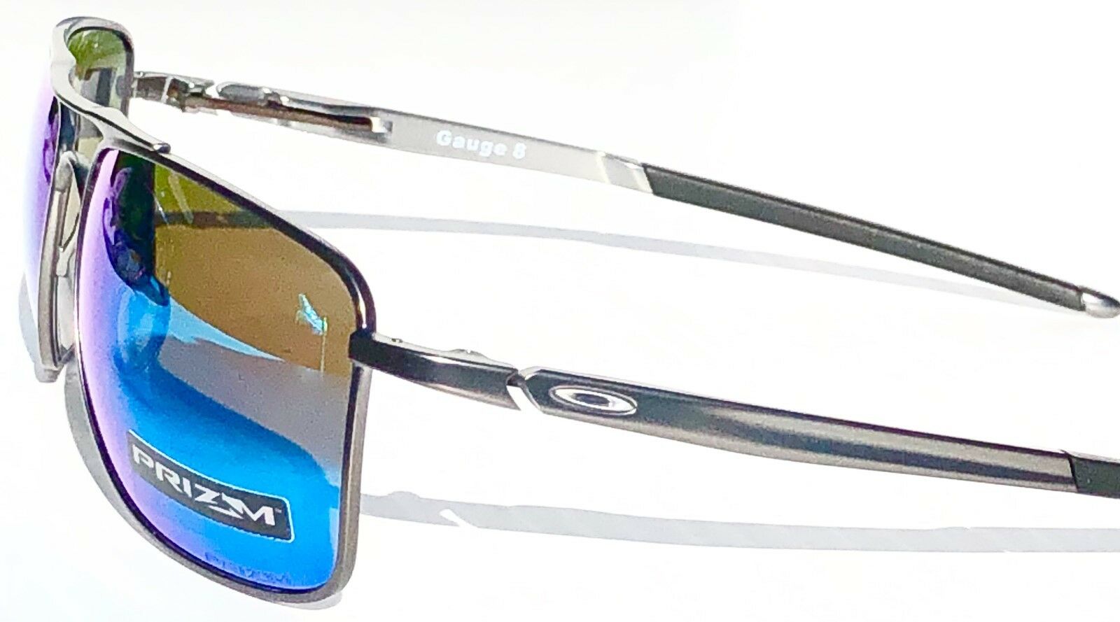 Oakley Gauge 8 Polarized Sunglasses Matte Gunmetal Prizm Sapphire Aviator