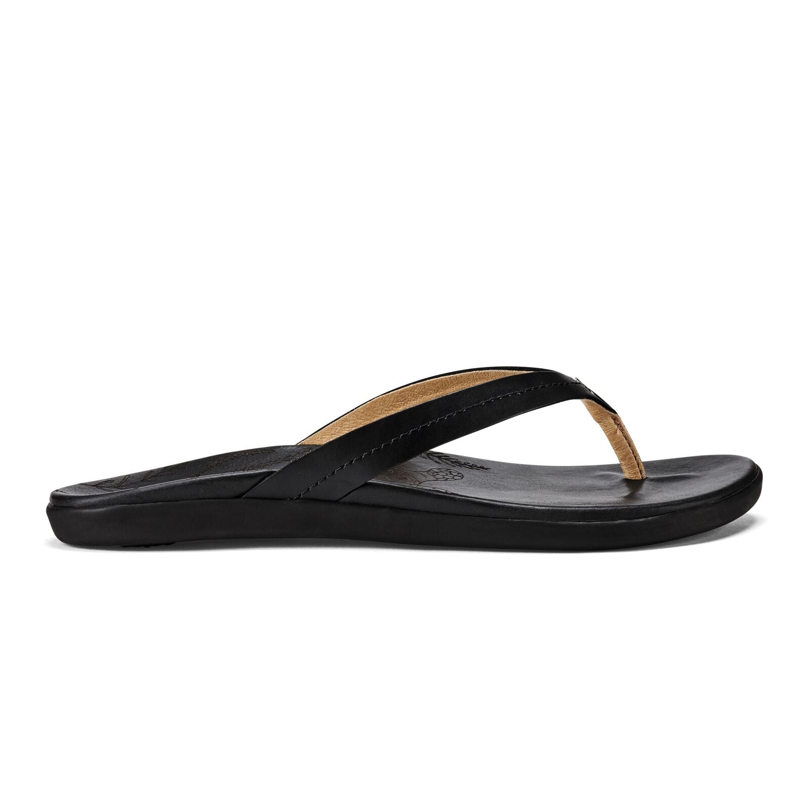 Olukai Honu Womens Sandal 4040-Black-Black 11