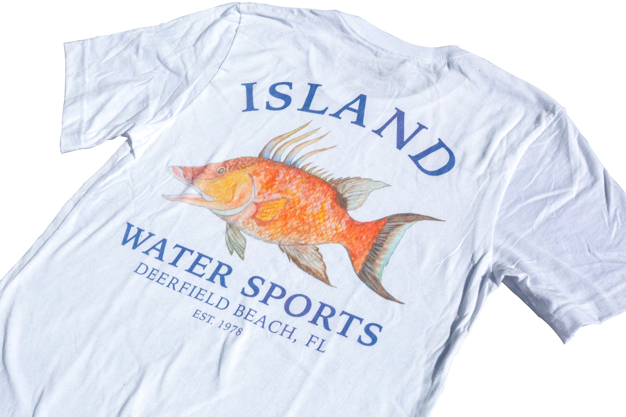 Island Water Sports Hogfish SS Tee White L