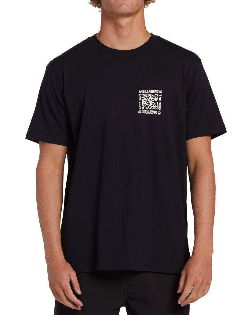 Coral Garden Horizon SS Tee BLK XL