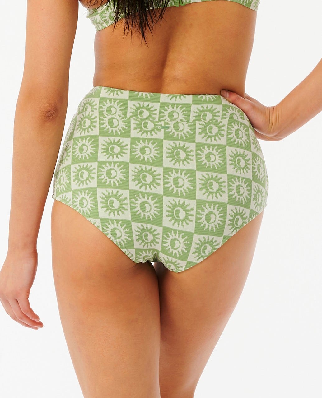 Rip Curl Summer Check Jacquard Boyleg Bottom 0060-Green M