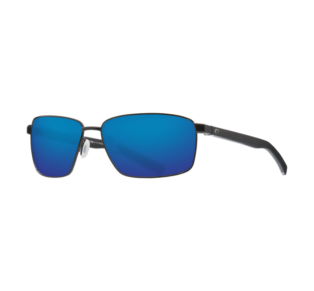 Costa Del Mar Ponce Polarized Sunglasses MatteBlack BlueMirror 580P