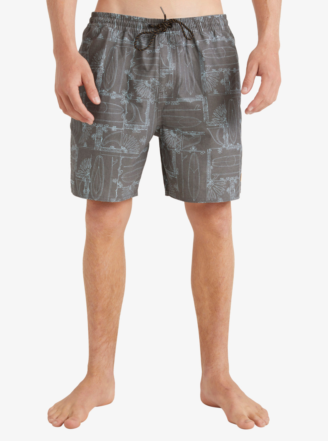 Quiksilver Waterman Longboard Volley 17" Elastic Waist Shorts KVJ9 S