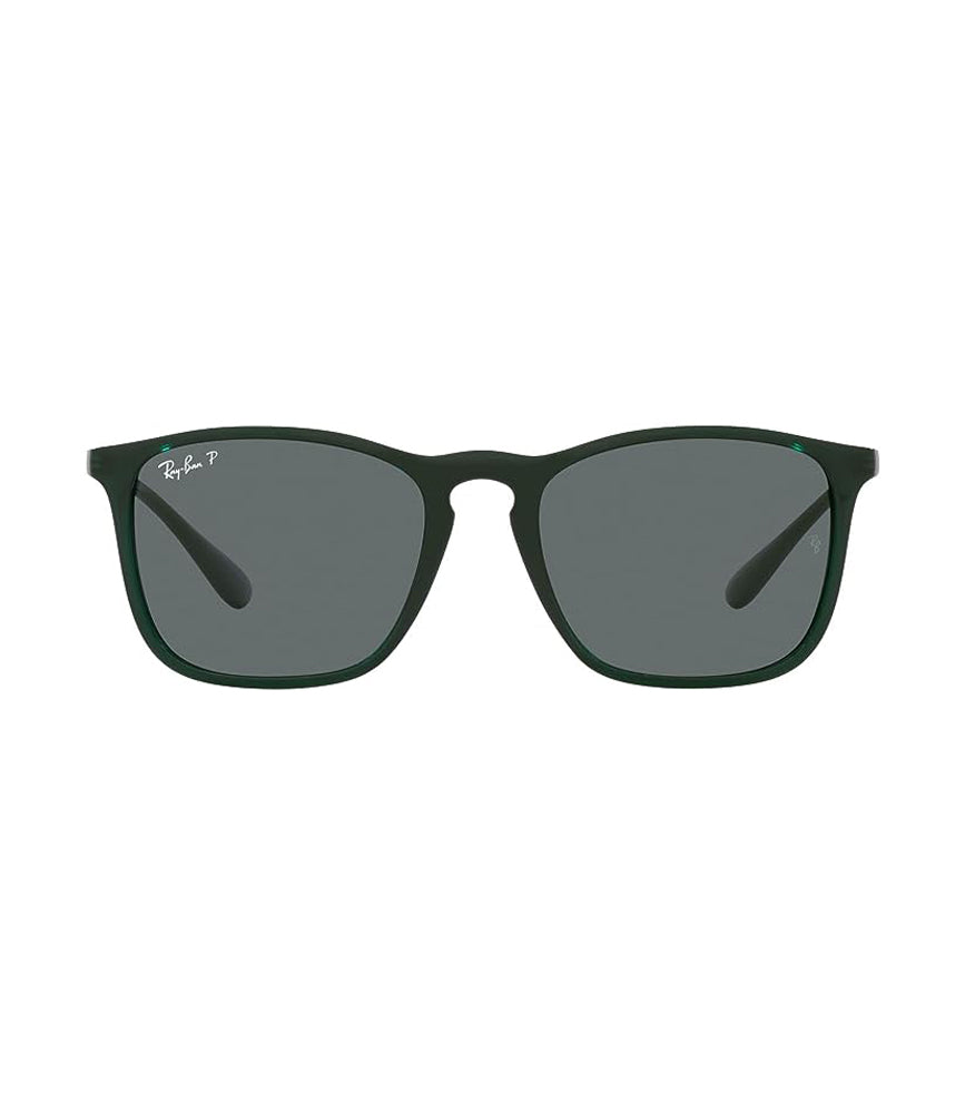 Ray-Ban Chris Polarized Sunglasses TransparentGreen DKGrey
