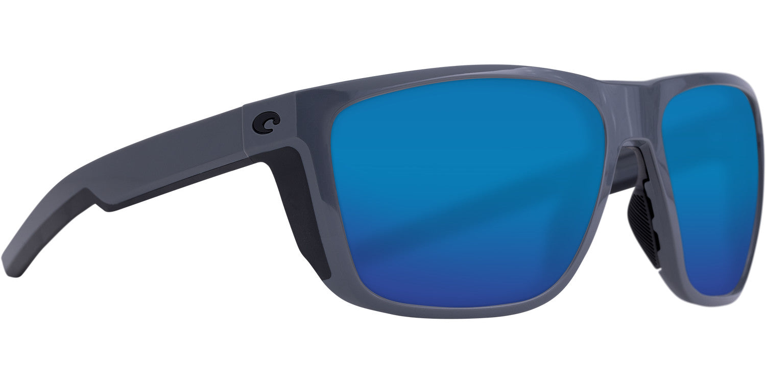 Costa Del Mar Ferg Polarized Sunglasses ShinyGray BlueMirror 580G