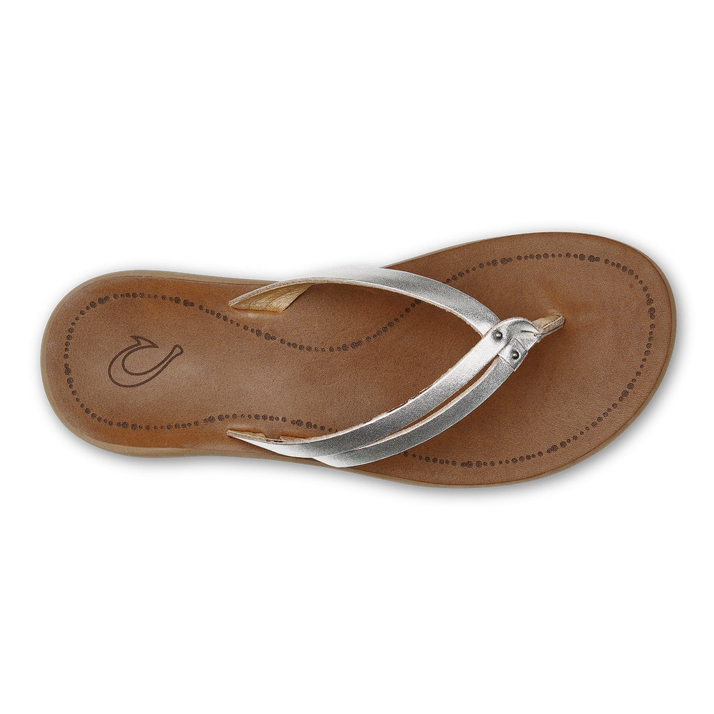 Olukai Kapehe Luana Womens Sandal 2KFM-Silver Sahara 6