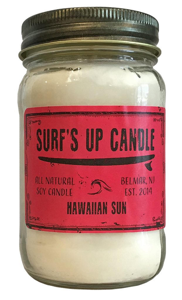 Surf's Up Mason Jar Candle Hawaiian Sun 16oz