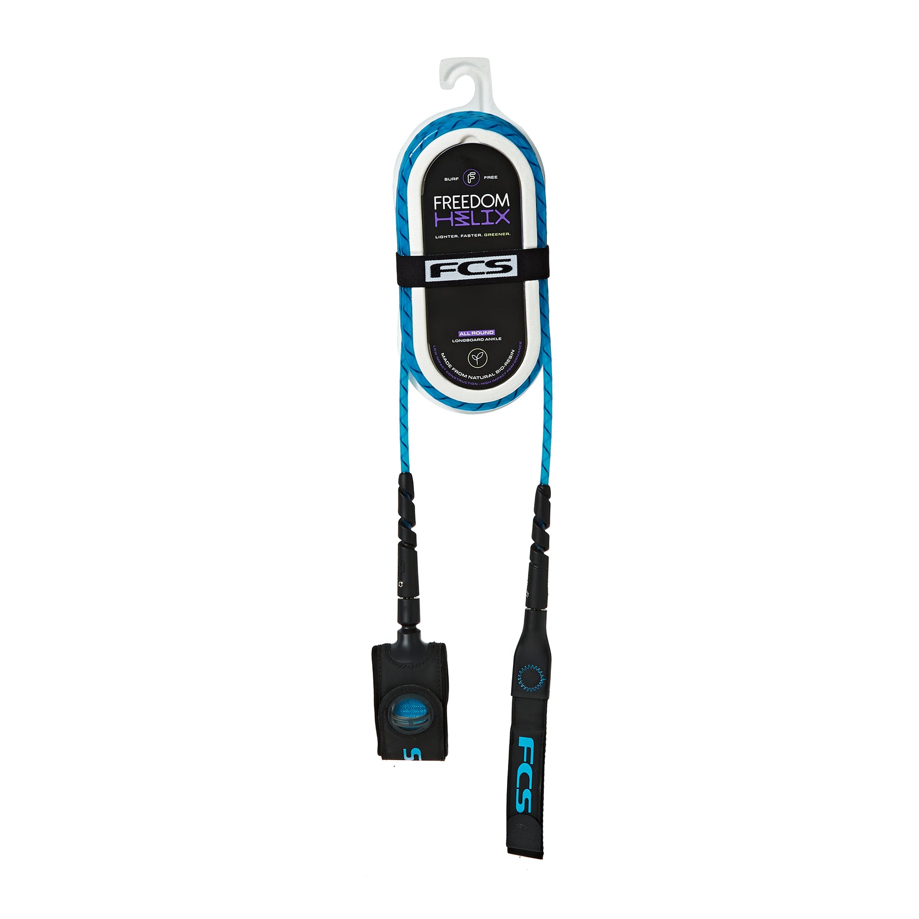 FCS Freedom Helix All Around Ankle Leash Blue-Black 9ft0in