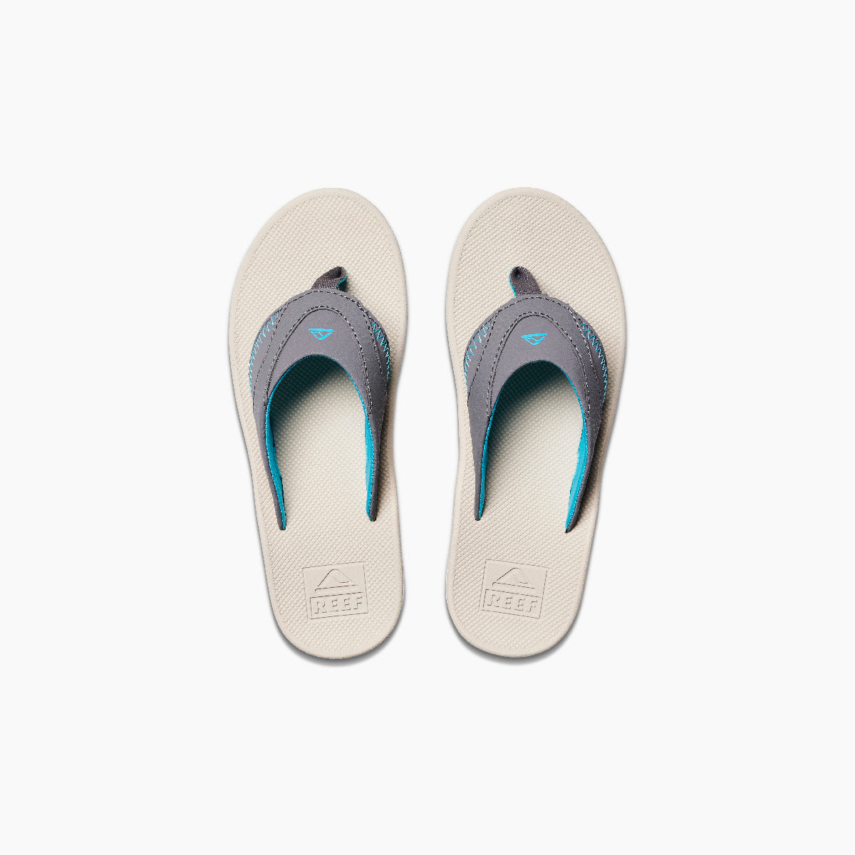 Reef Fanning Boys Sandal Grey-Aqua-Oak 1 Y