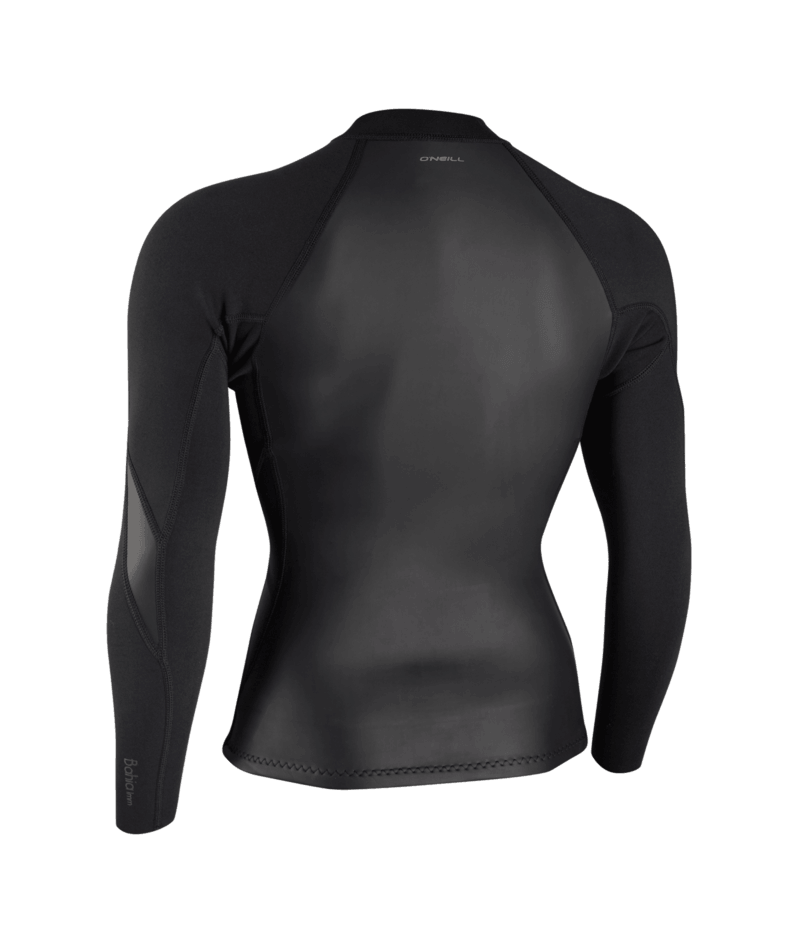 O Neill Bahia 1/0.5mm Womens Front Zip Wetsuit Jacket FQ9-Glide Black-Black-Black 6