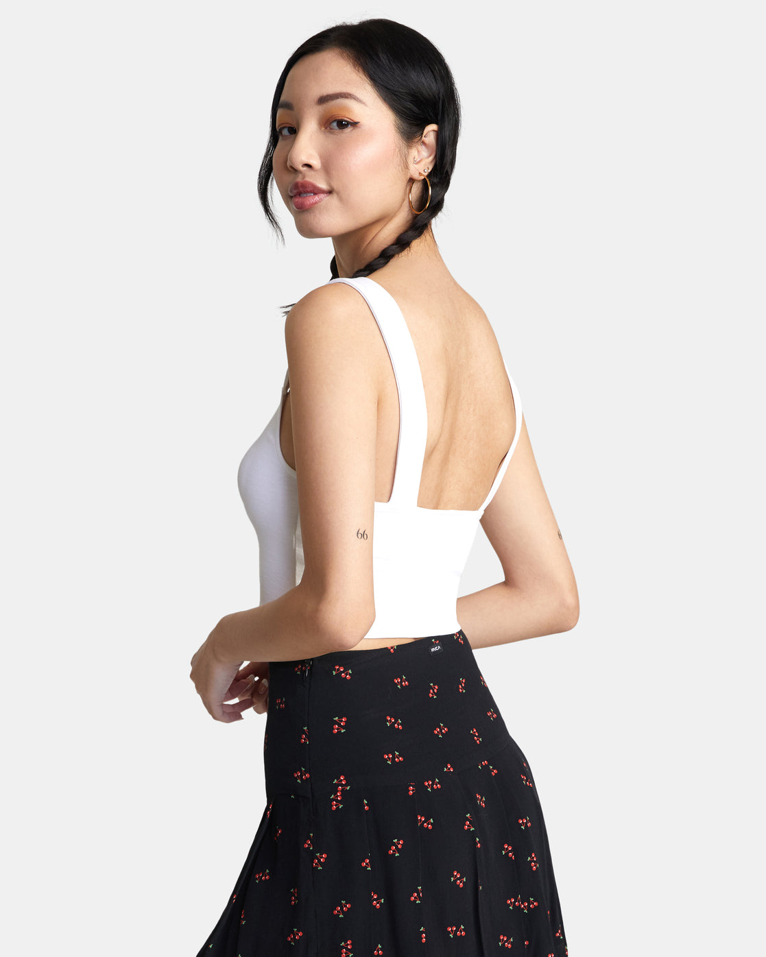 RVCA Pleasure Cropped Tank Top WPW M