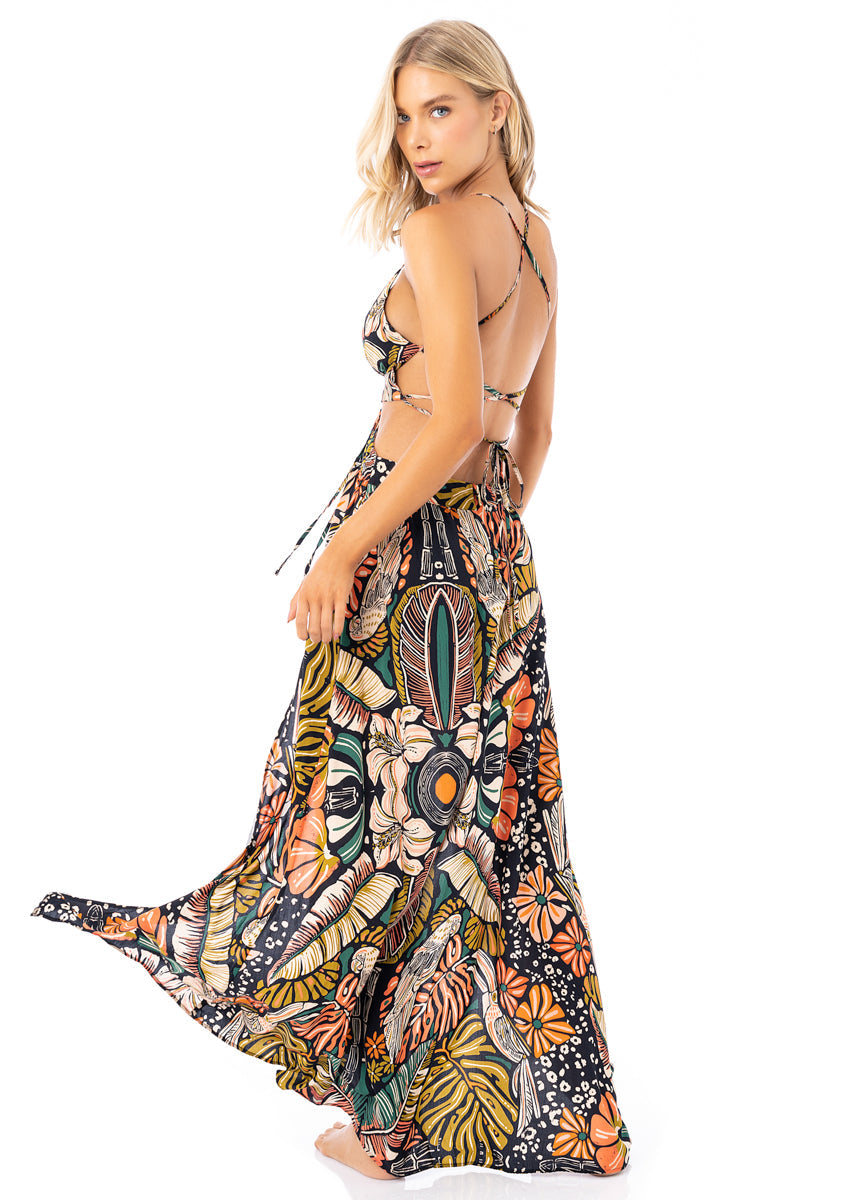 Maaji Tropical Jaguar Lixxy Maxi Dress Black L