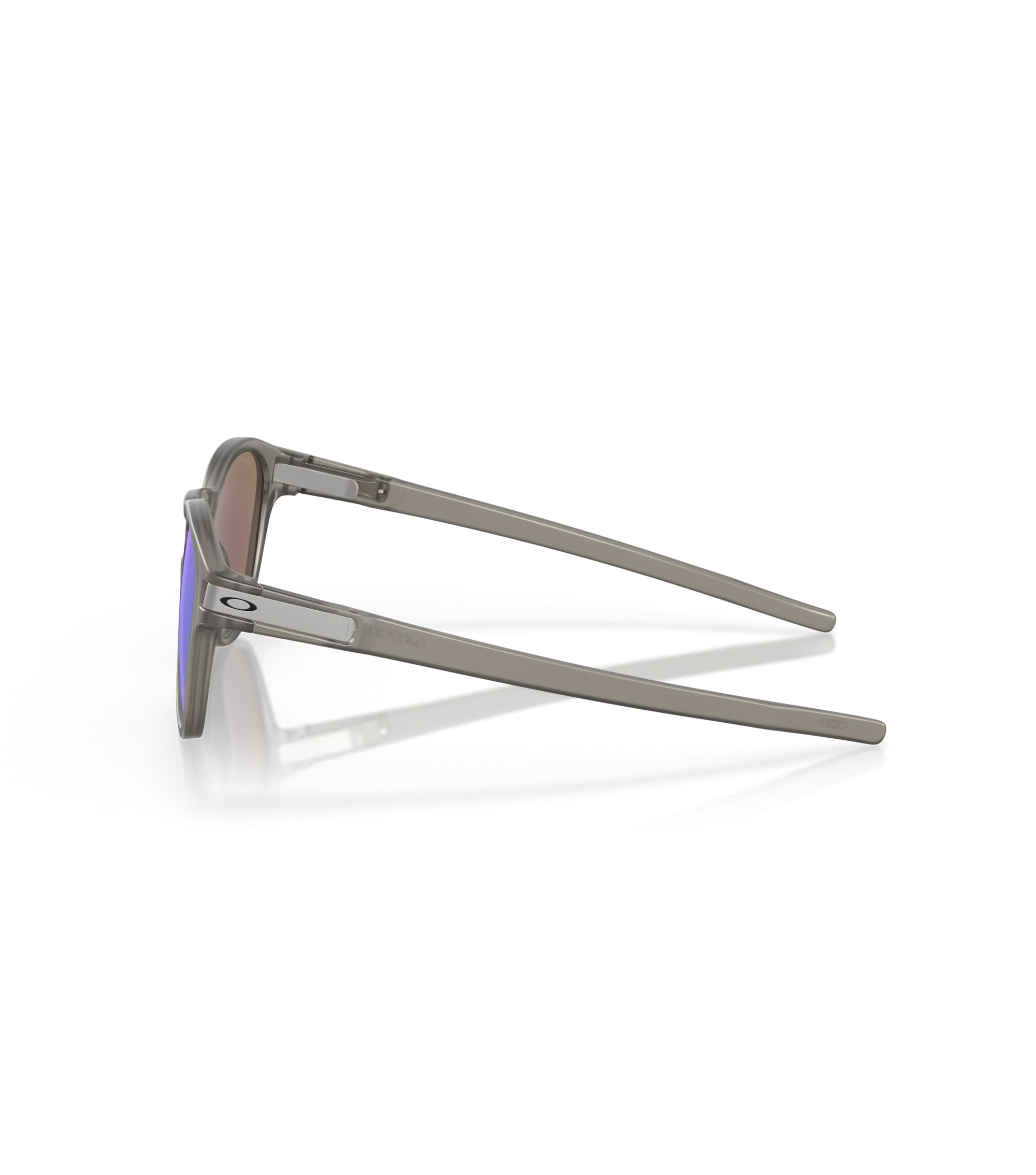 Oakley Latch Polarized Sunglasses Matte Grey Ink Prizm Sapphire Round