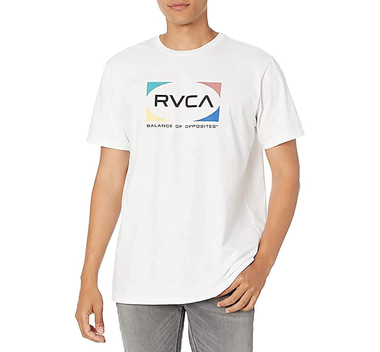 RVCA Quad SS Tee WHT L