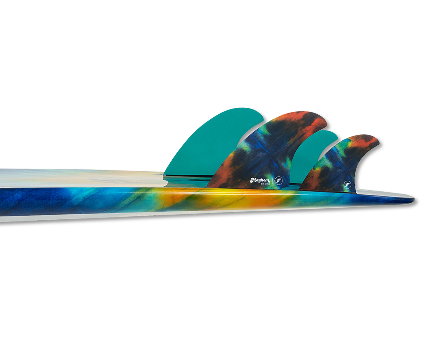 Futures Fins Mayhem Evil Quad Honeycomb Fin Set Rainbow
