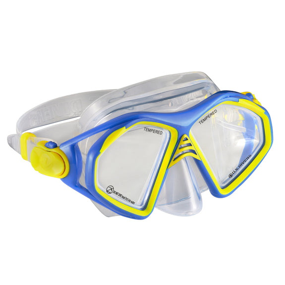 US Divers Admiral Snorkel Combo Blue-Yellow