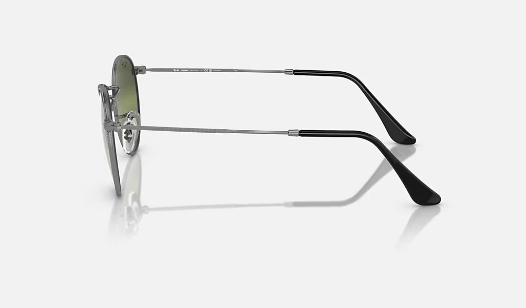 Ray Ban Round Metal Polarized Sunglasses Gunmetal clearGradientDark Round