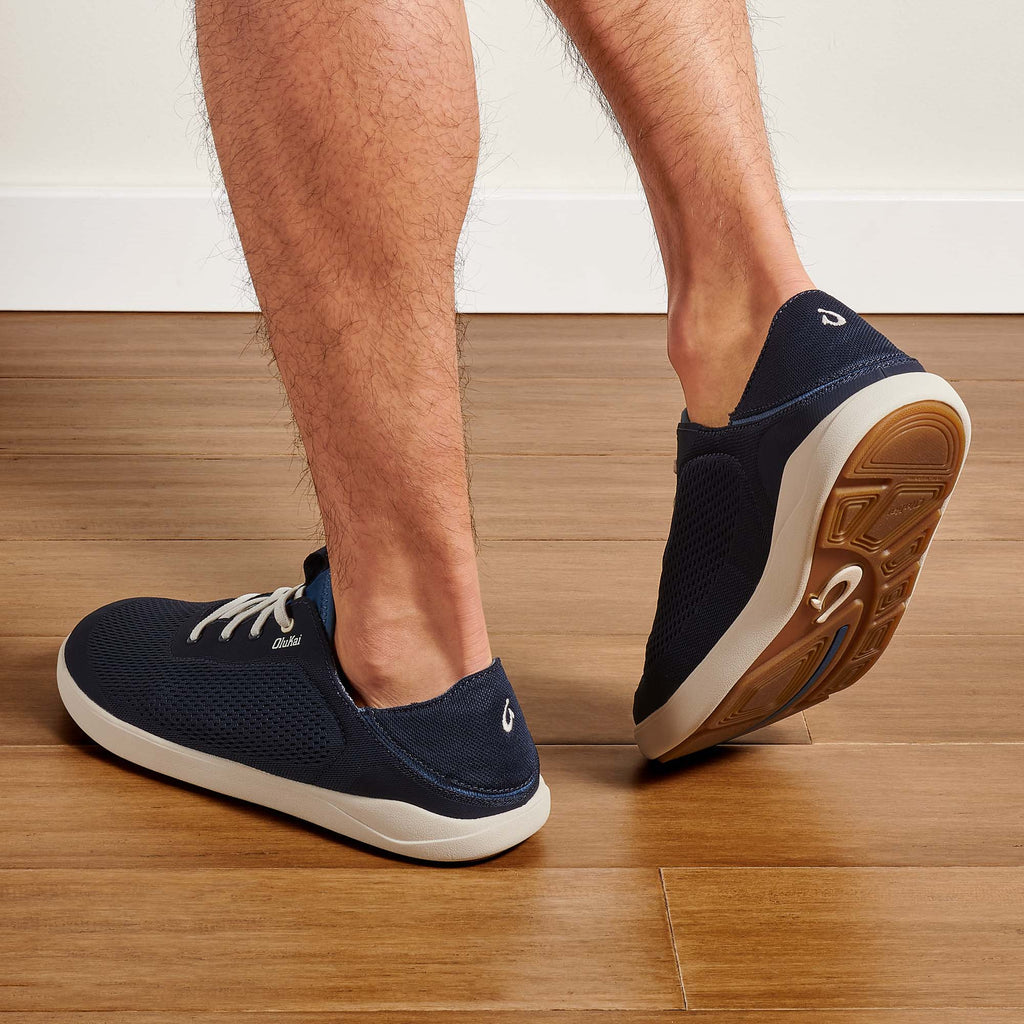 Olukai Moku Pae Mens Shoe DE18-Trench Blue-Off White 8.5