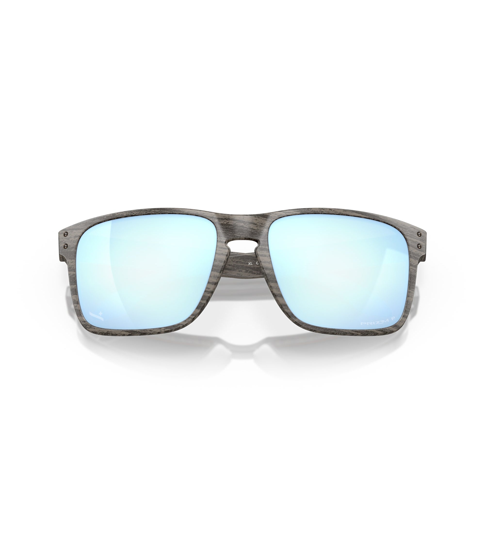 Oakley Holbrook XL Polarized Sunglasses Woodgrain PrizmDeepWater Square