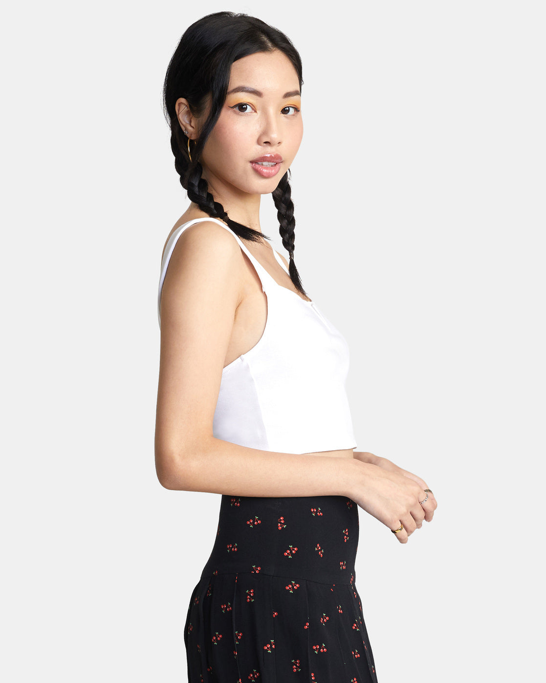 RVCA Pleasure Cropped Tank Top WPW L