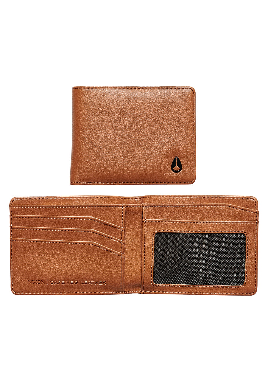 Nixon Cape Vegan Leather Wallet 747-Saddle