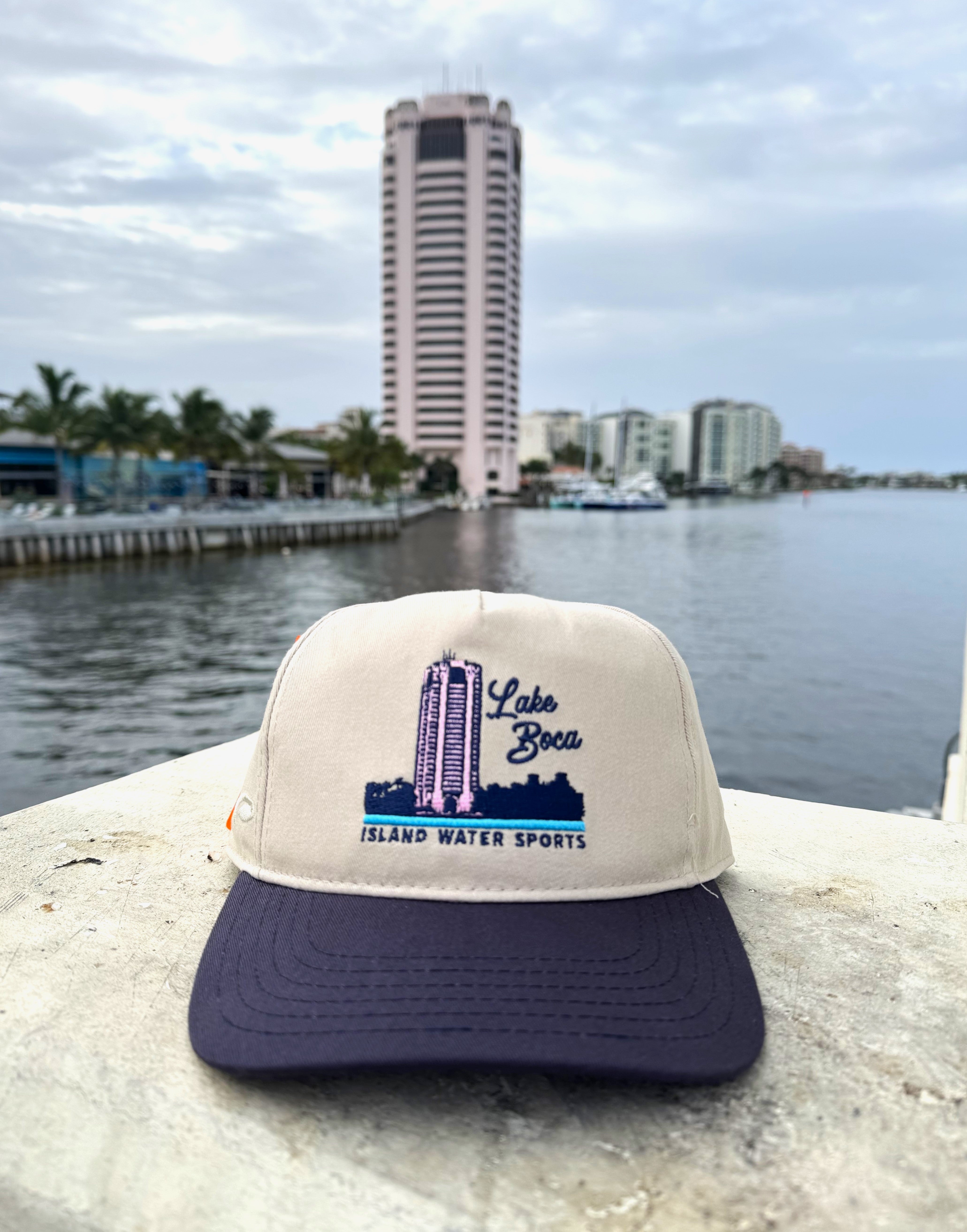 Island Water Sports Lake Boca Hat Navy/Stone OS