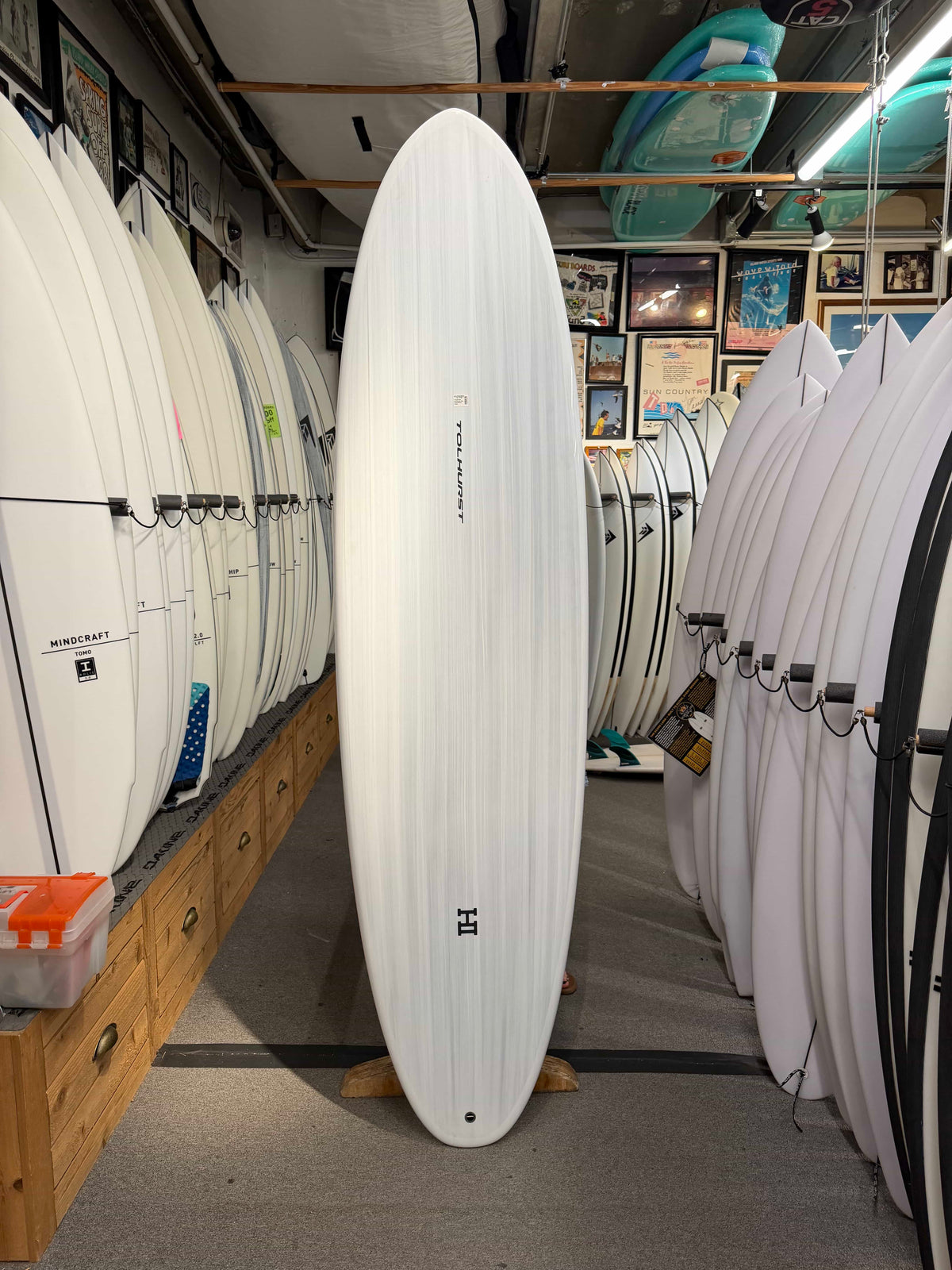 Thunderbolt Surfboards Moe Candy/White 7ft4in