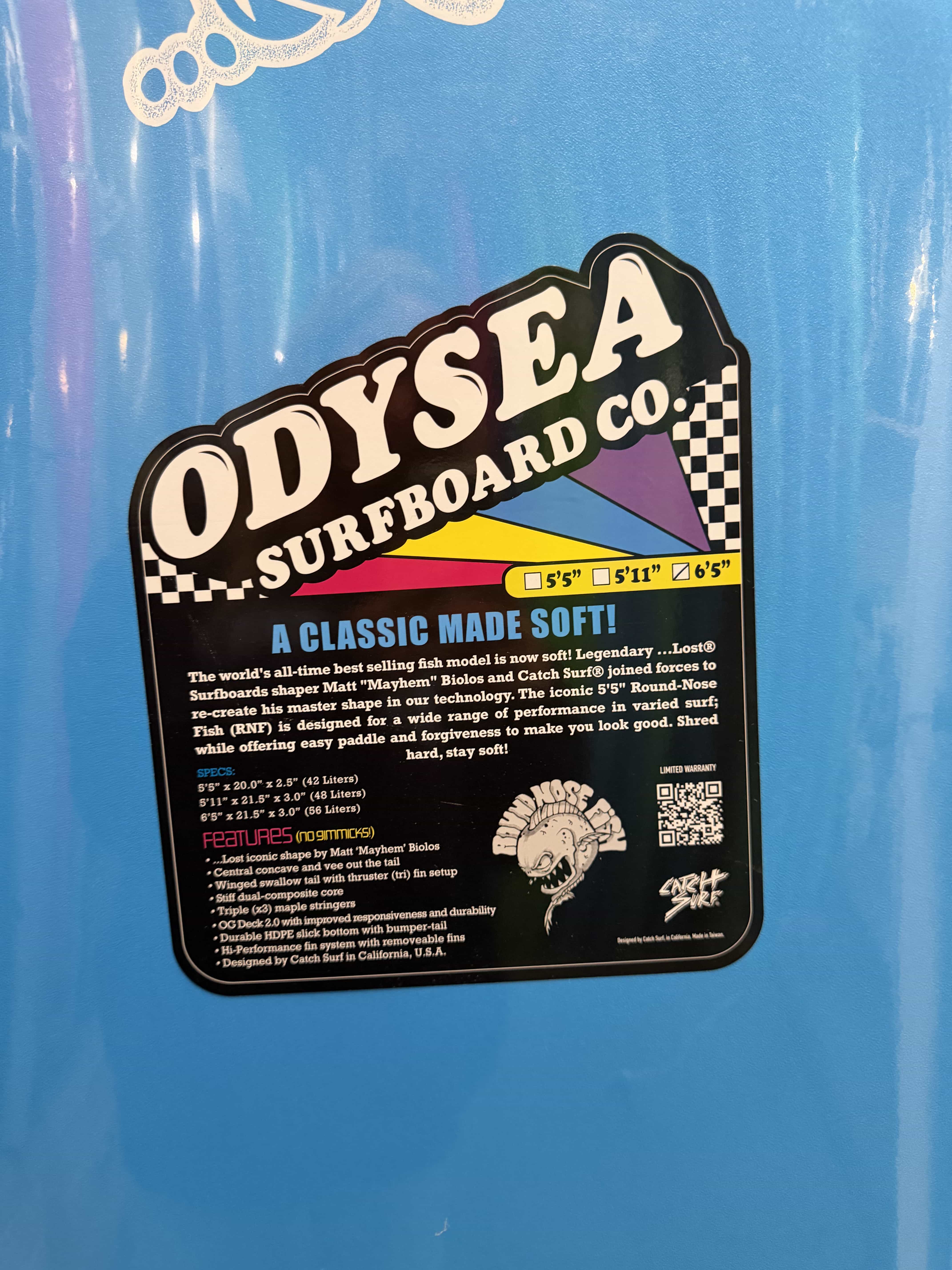 Odysea X Lost RNF BL26 6ft5in
