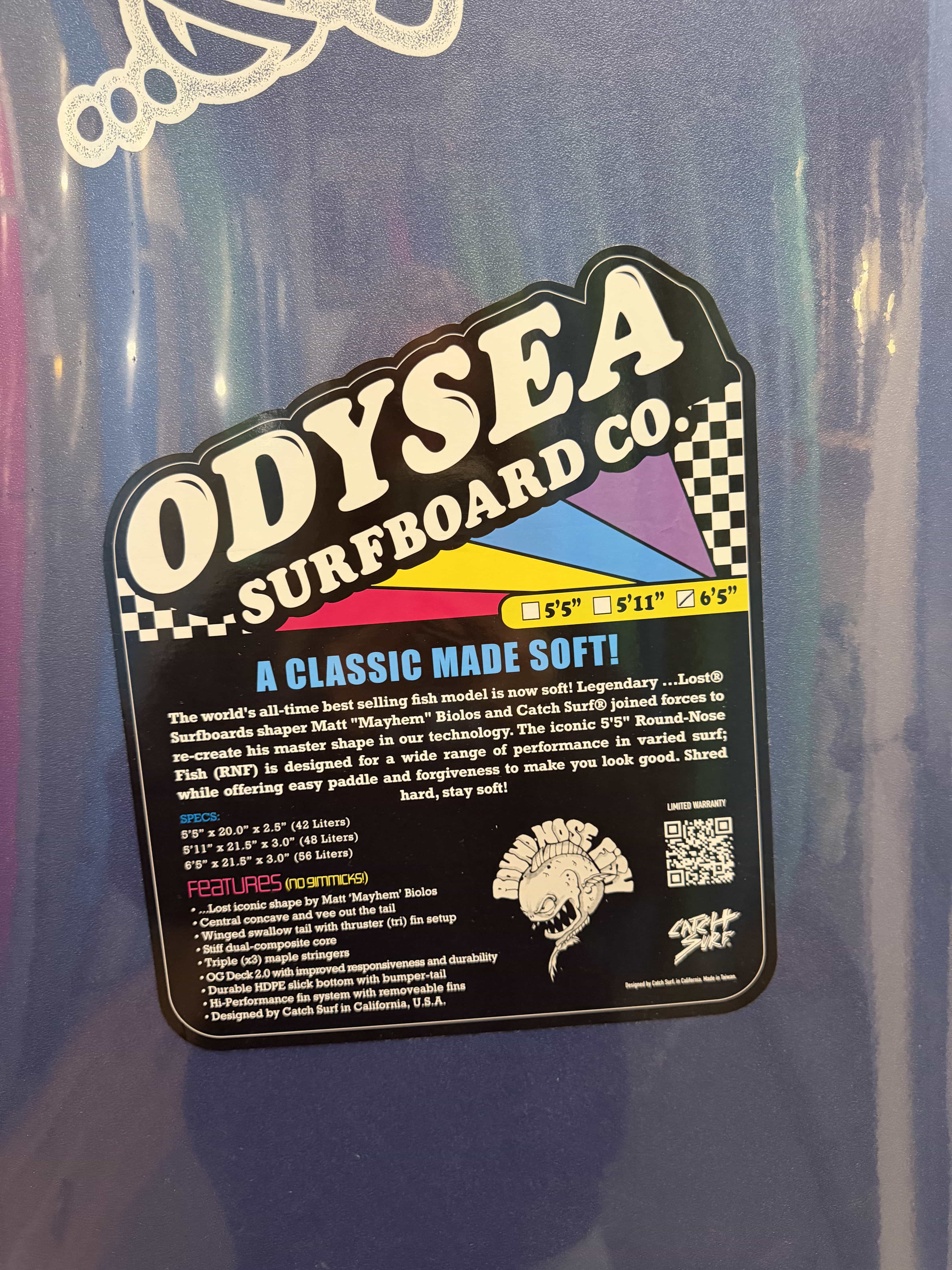 Odysea X Lost RNF MB26 6ft5in