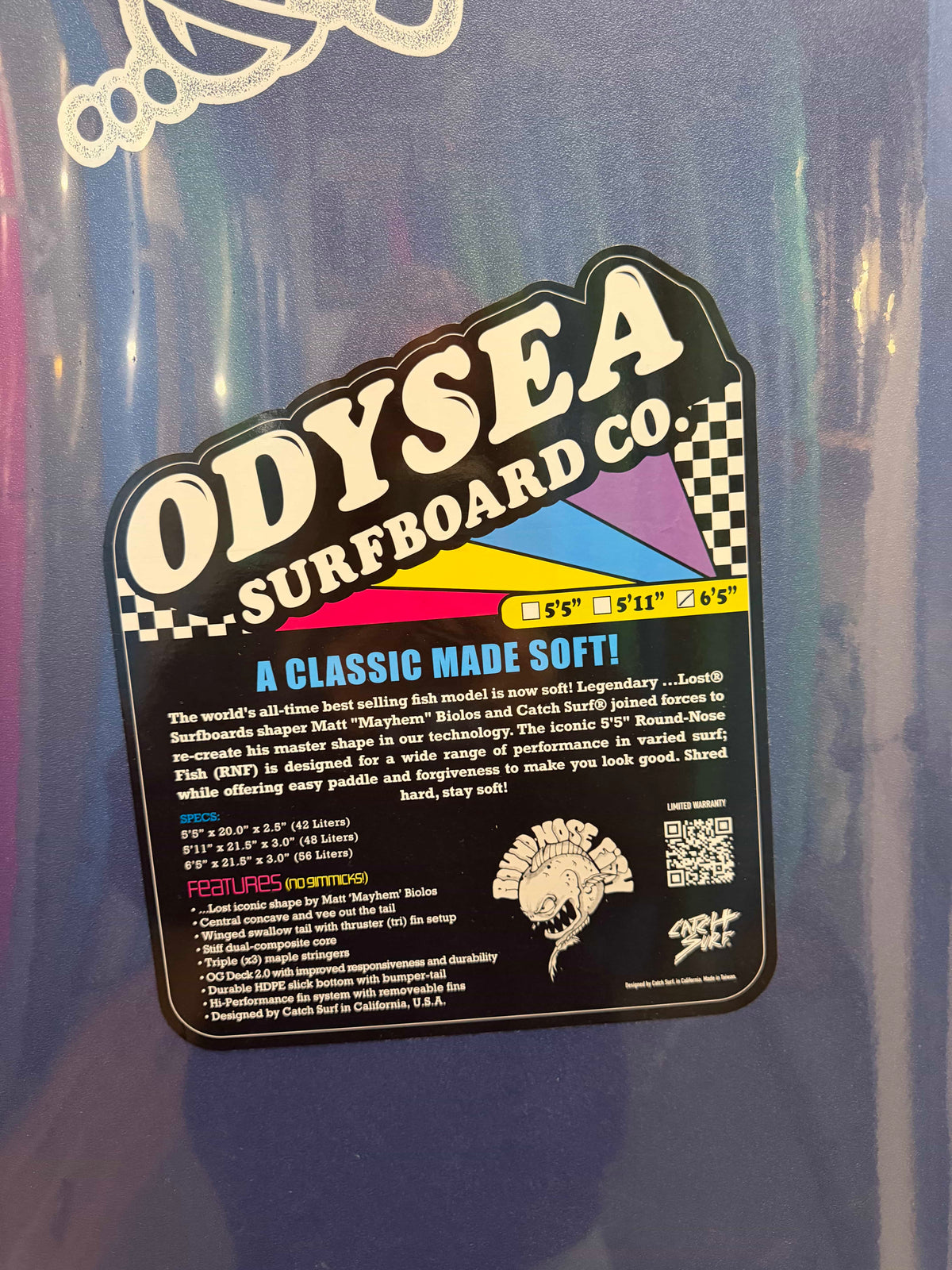 Odysea X Lost RNF MB26 6ft5in