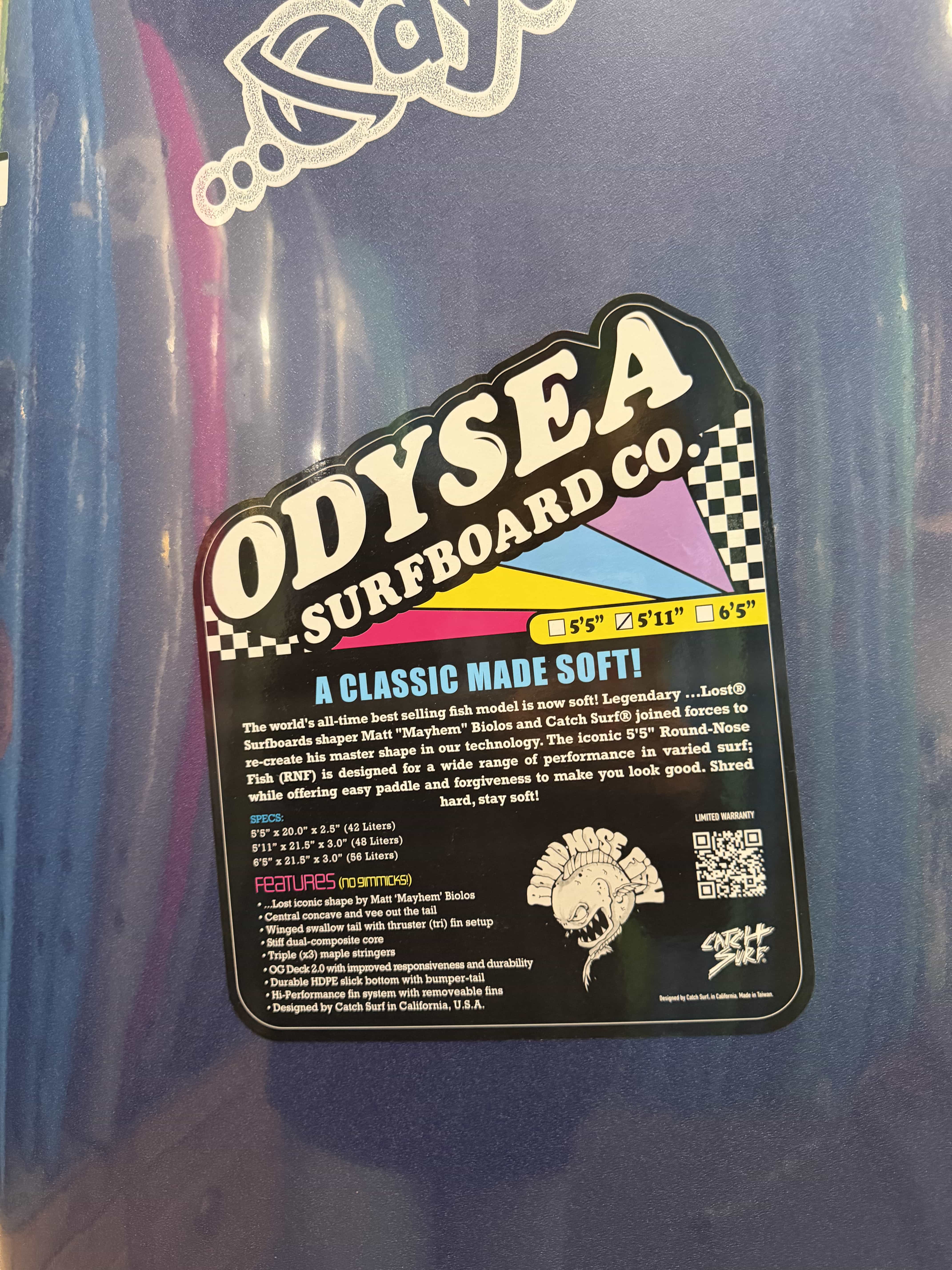 Odysea X Lost RNF MB26 5ft11in