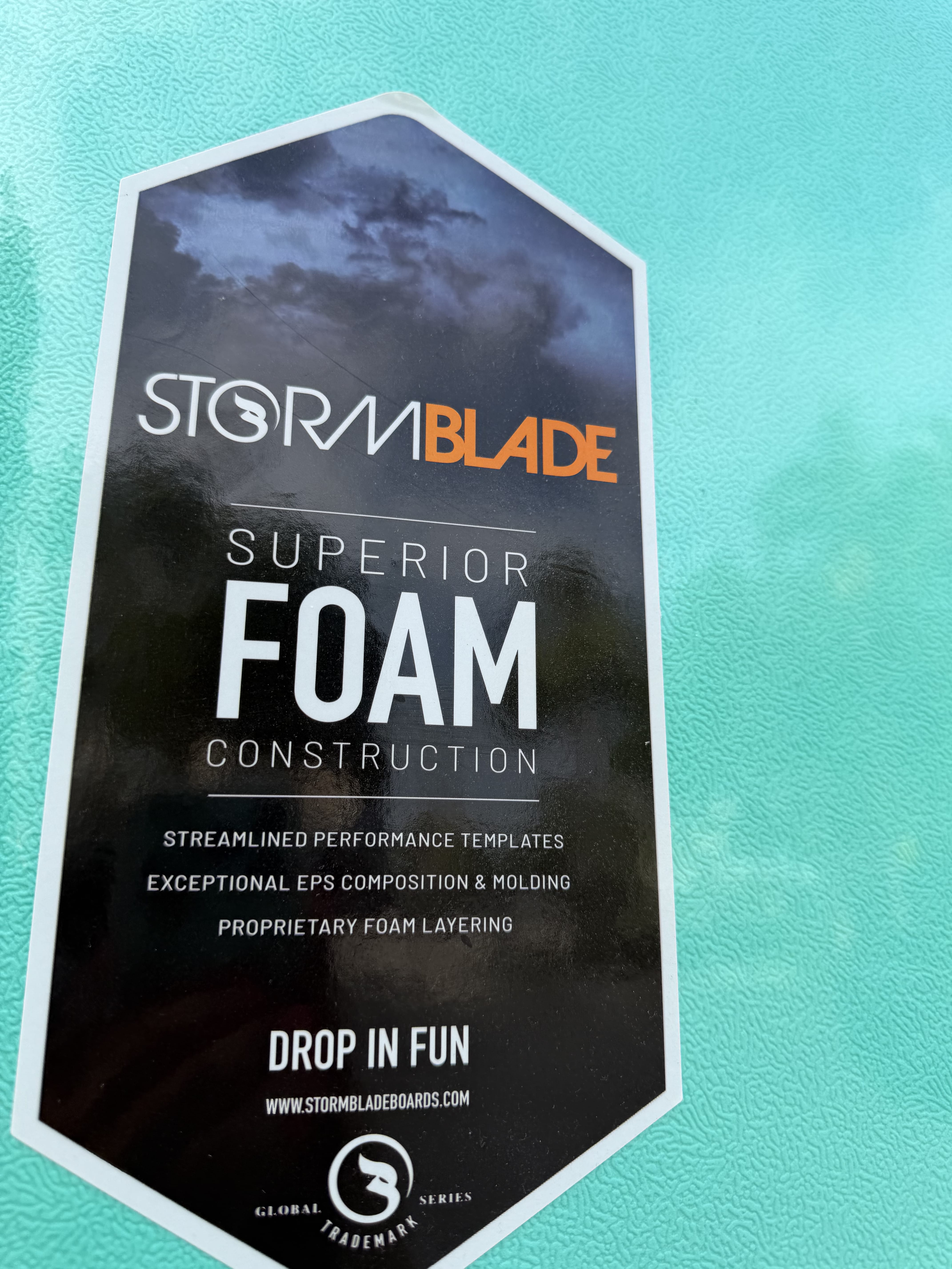 Storm Blade Classic Surfboard Turquoise 10ft0in