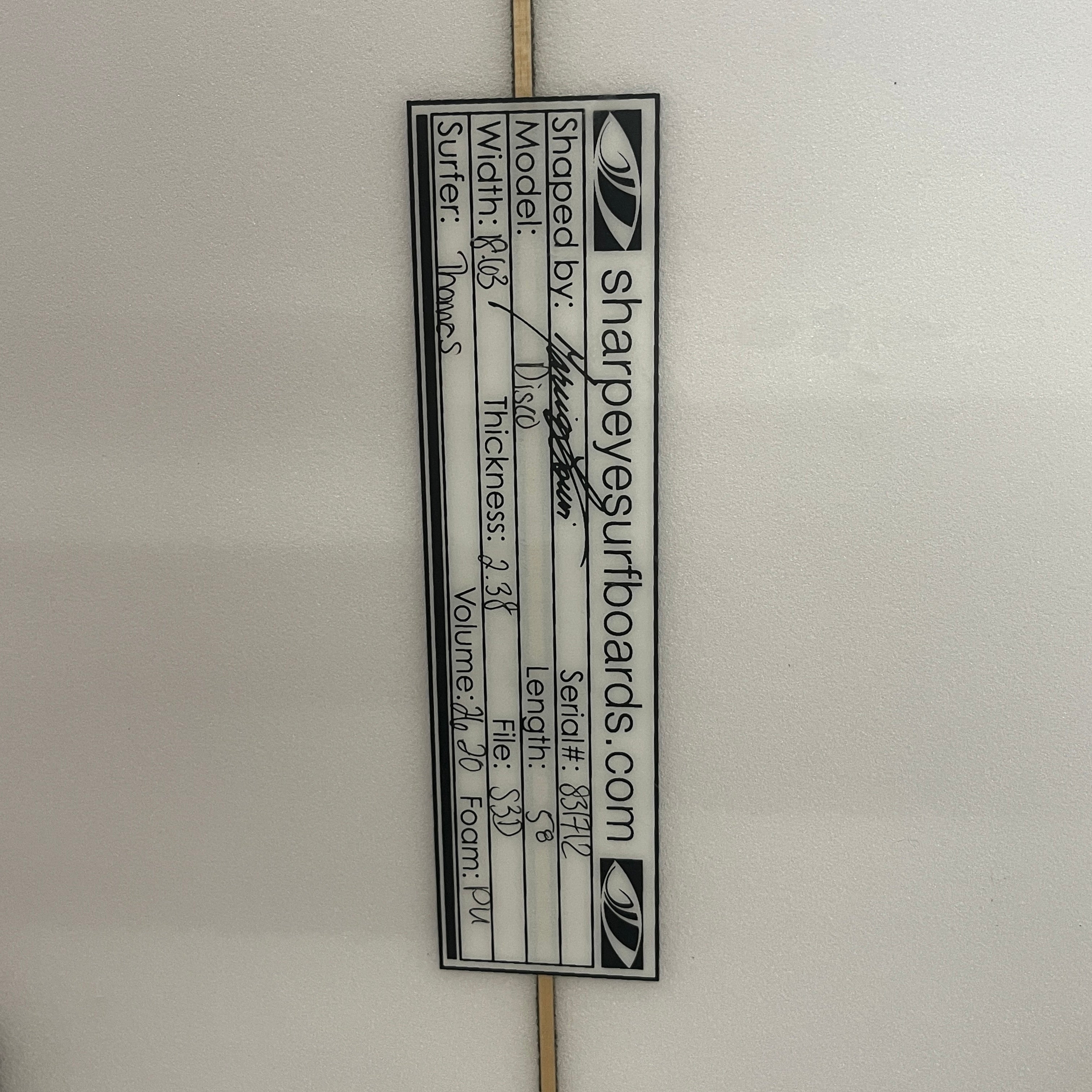 5ft8in Sharp Eye Disco, Consignment