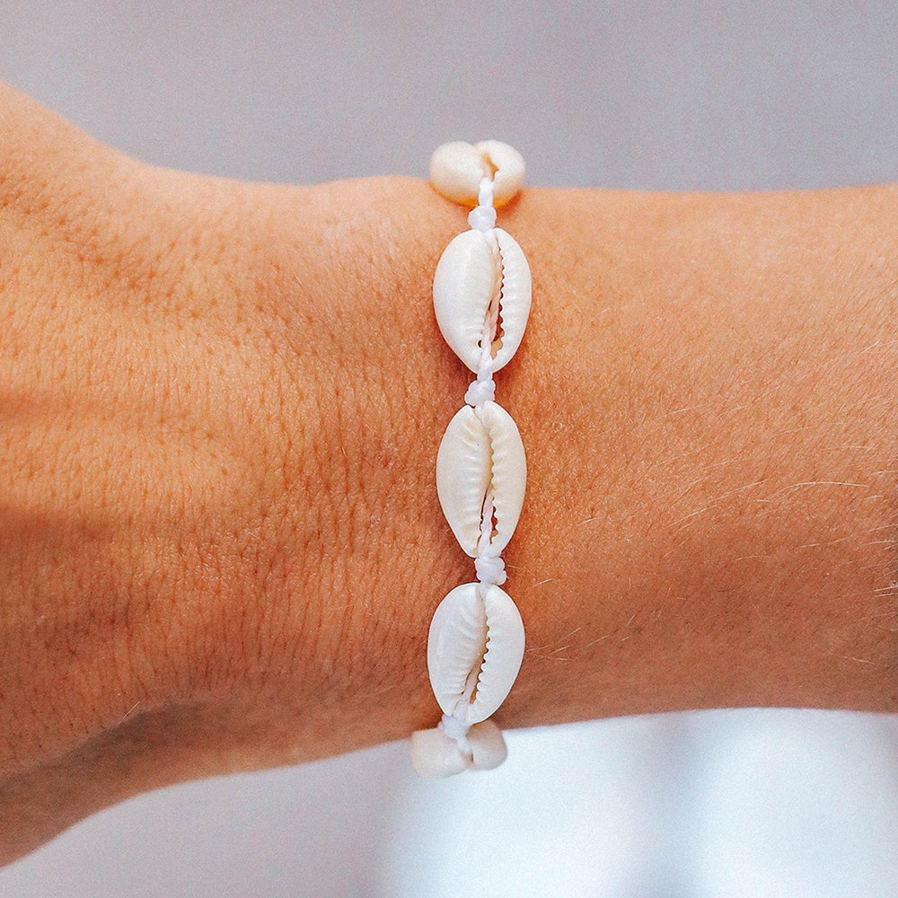Puravida Knotted Cowrie Bracelet WHIT OS