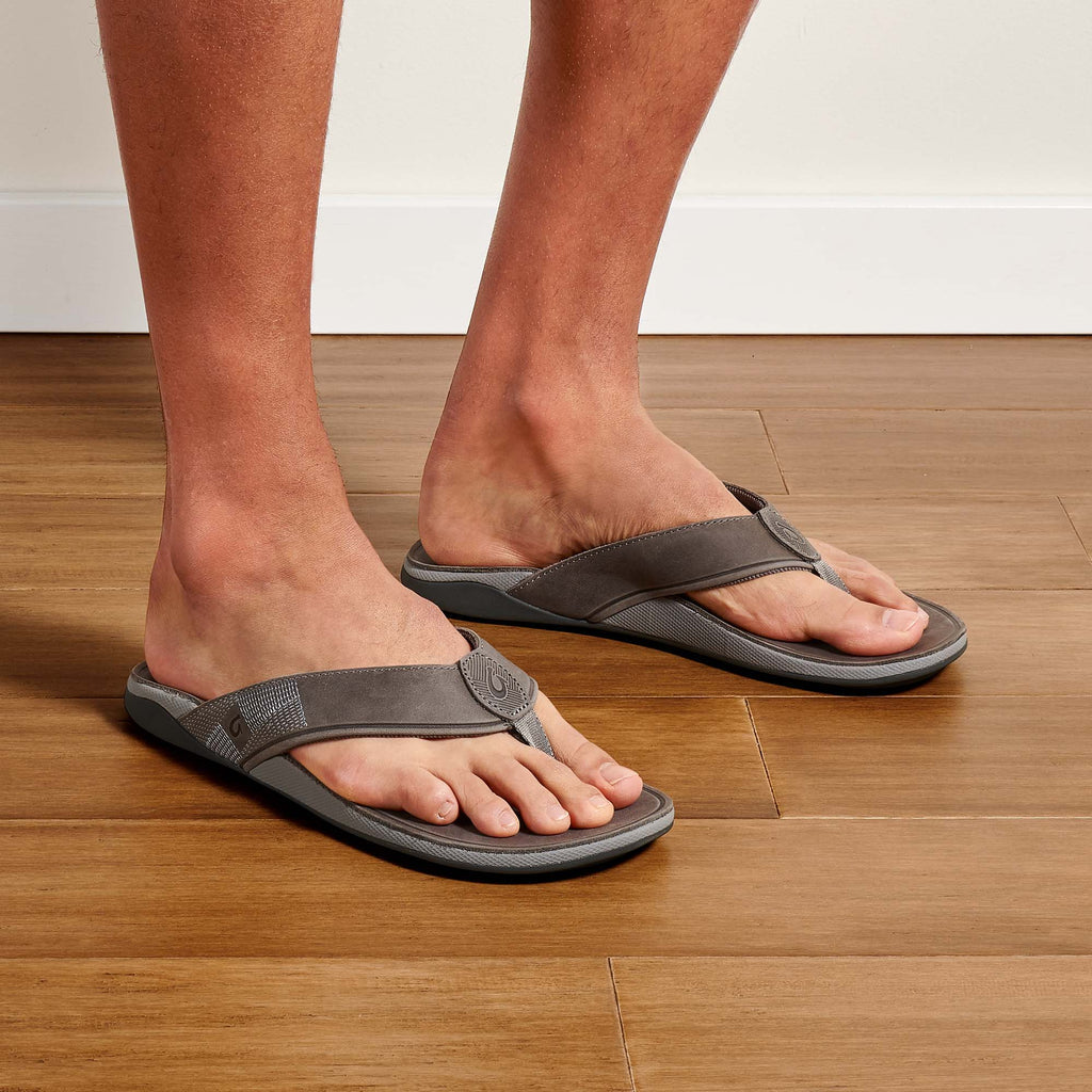 Olukai Tuahine Mens Sandal 4Q4Q-Stone-Stone 9