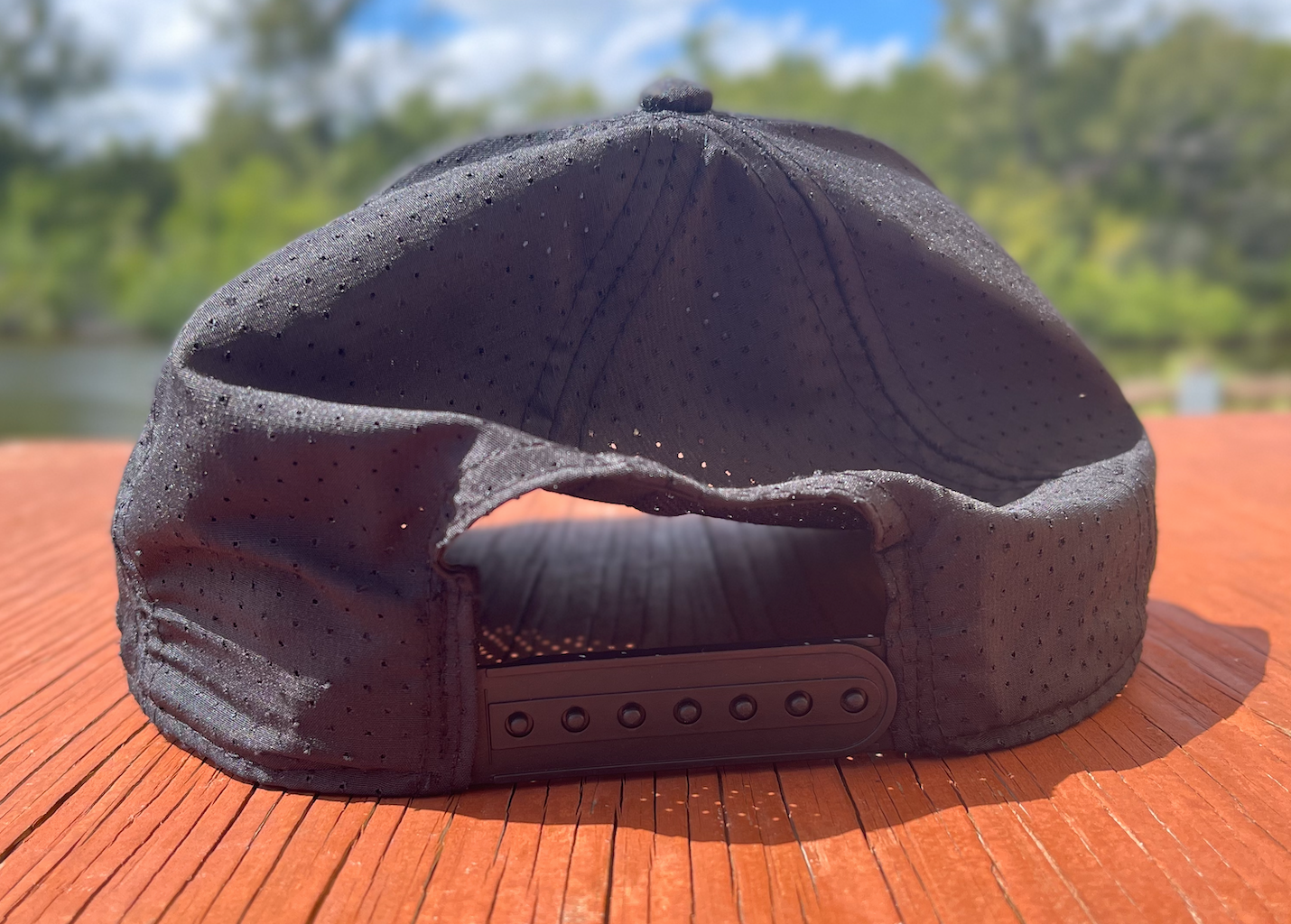 Island Water Sports SPF 50 Wave And Palm Hat Black/White OS