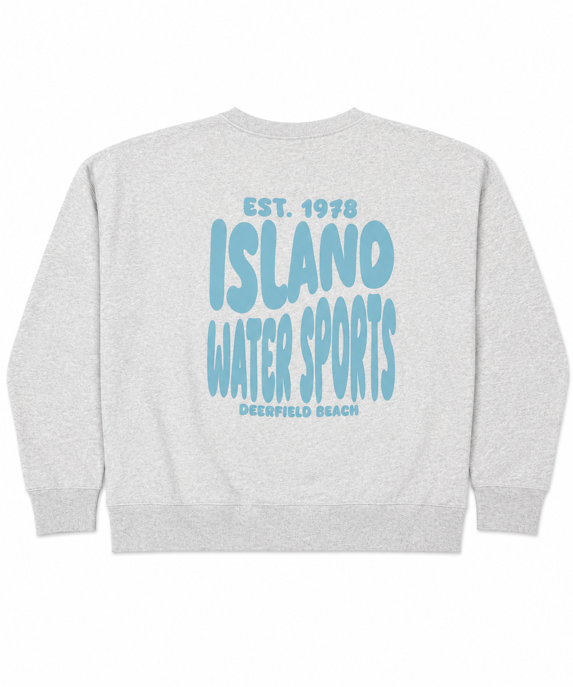 Island Water Sports Bubble Club Crew Sweater HGR/BLU XL