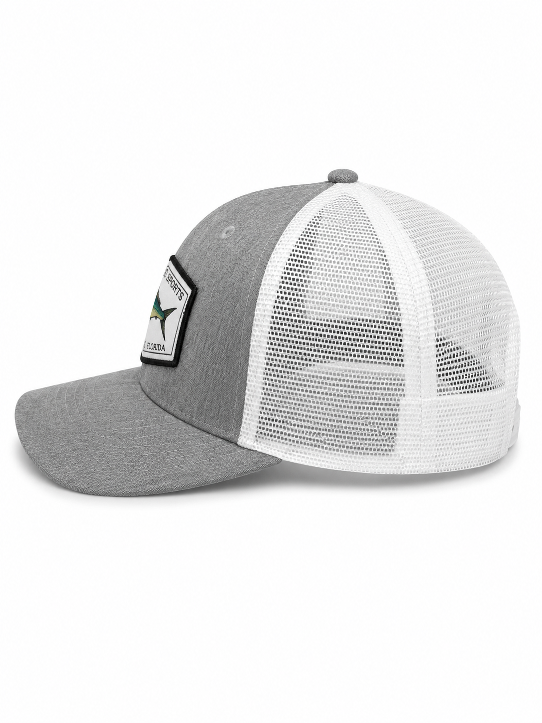 Island Water Sports Delray Beach Baseball Hat Mahi GreyHeather