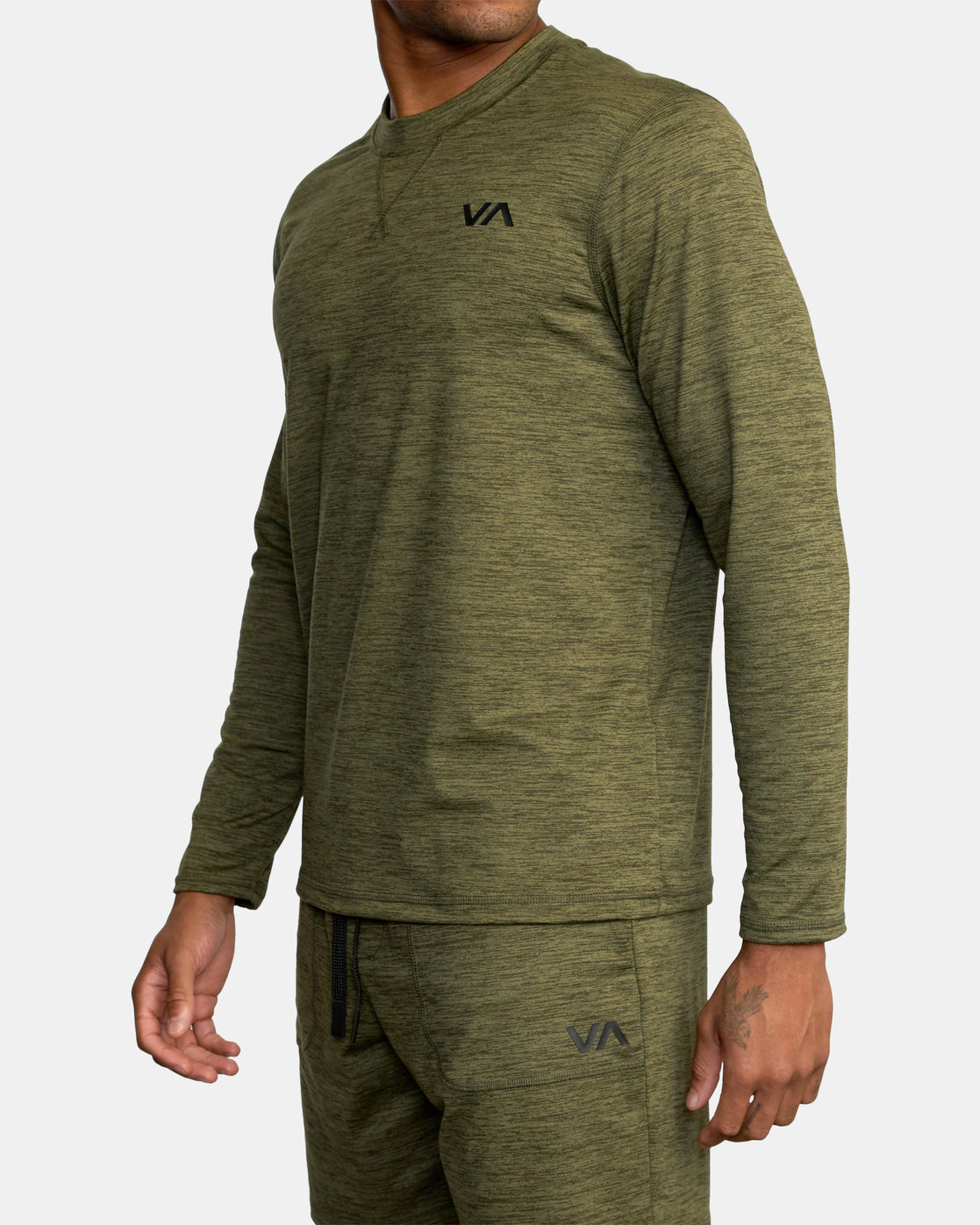 RVCA C-ABLE CREW NECK OLV L