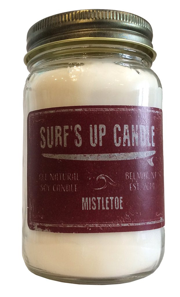 Surf's Up Mason Jar Candle Mistletoe 16oz