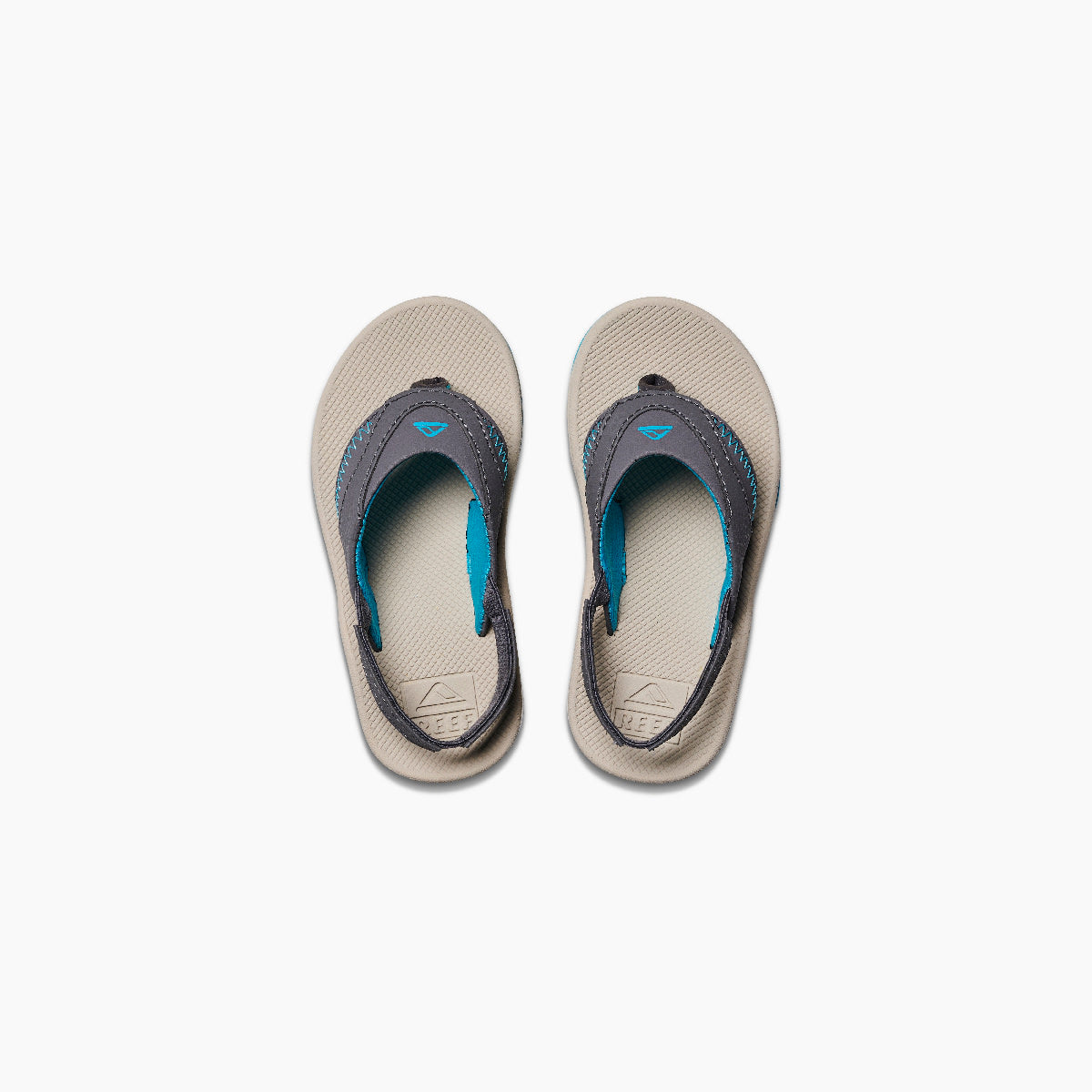 Reef Little Fanning Boys Sandal Grey-Aqua-Oak 10 C