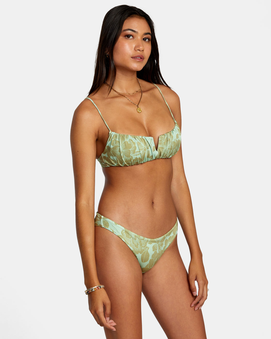 RVCA Fine Lines Shimmer Cheeky SFM L/12